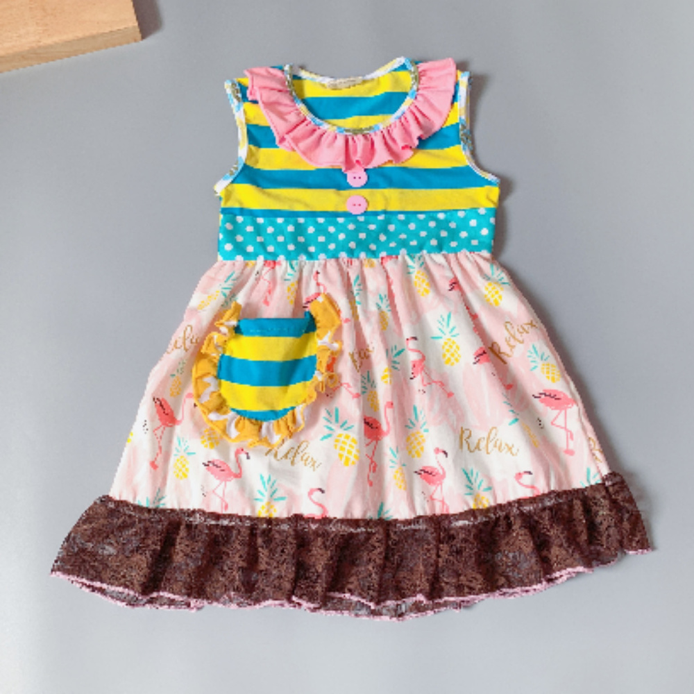 Boutique Flamingo Pink Sleeveless Ruffle Dress